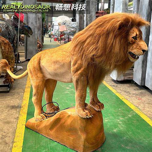 仿真狮子模型大型仿真动物摆件风景区公园动物园电动机械雄狮机模