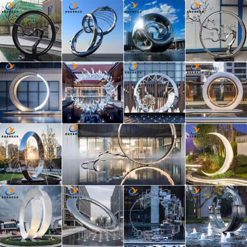 户外大型不锈钢雕塑定制水景公园广场学校园林景观玻璃钢落地摆件