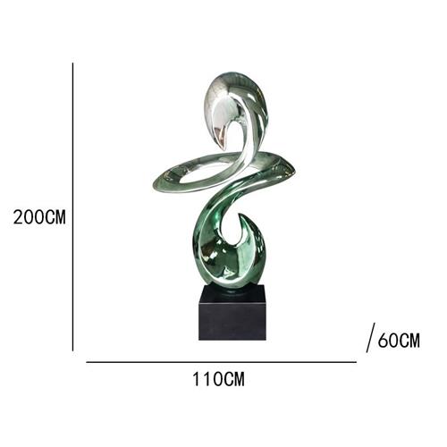 大型玻璃钢电镀雕塑摆件酒店大堂装饰工艺品样板房空间陈设艺主品