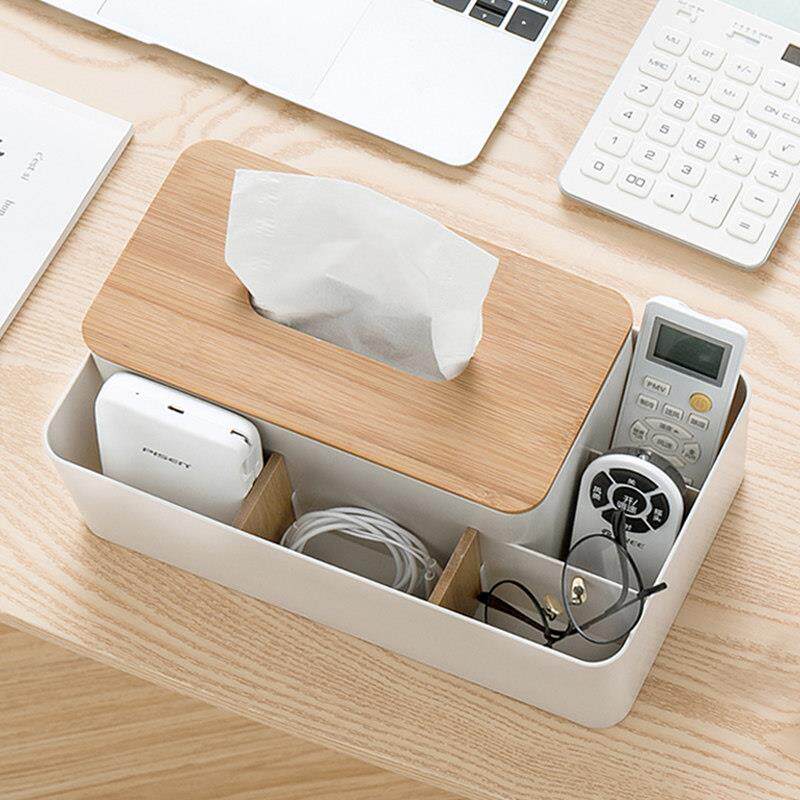 客厅茶几上放的纸巾盒遥控器收纳盒餐桌办公室桌面多功能卫生纸盒