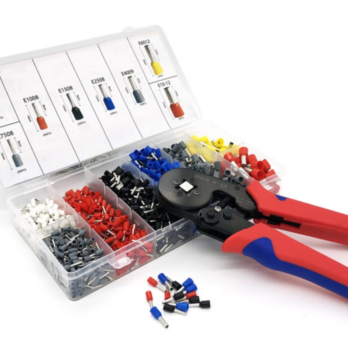HSC8 6-4A冷压接线端子压线钳1250个端子盒 欧式针型管型E系列