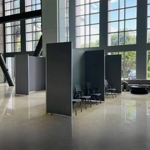 无缝展示板文化中心摄影展示架40艺术墙学校书法展示架展览隔断移