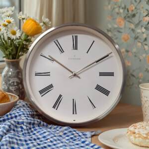 利西亚｜2022新款圆形挂钟 简约金属钟表 客厅装饰 创意挂表