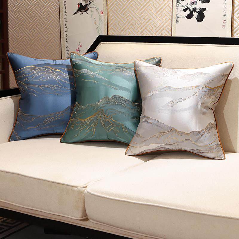 中式江山抱枕客厅沙发靠枕床头靠垫中国风不含芯抱枕套腰枕靠背垫