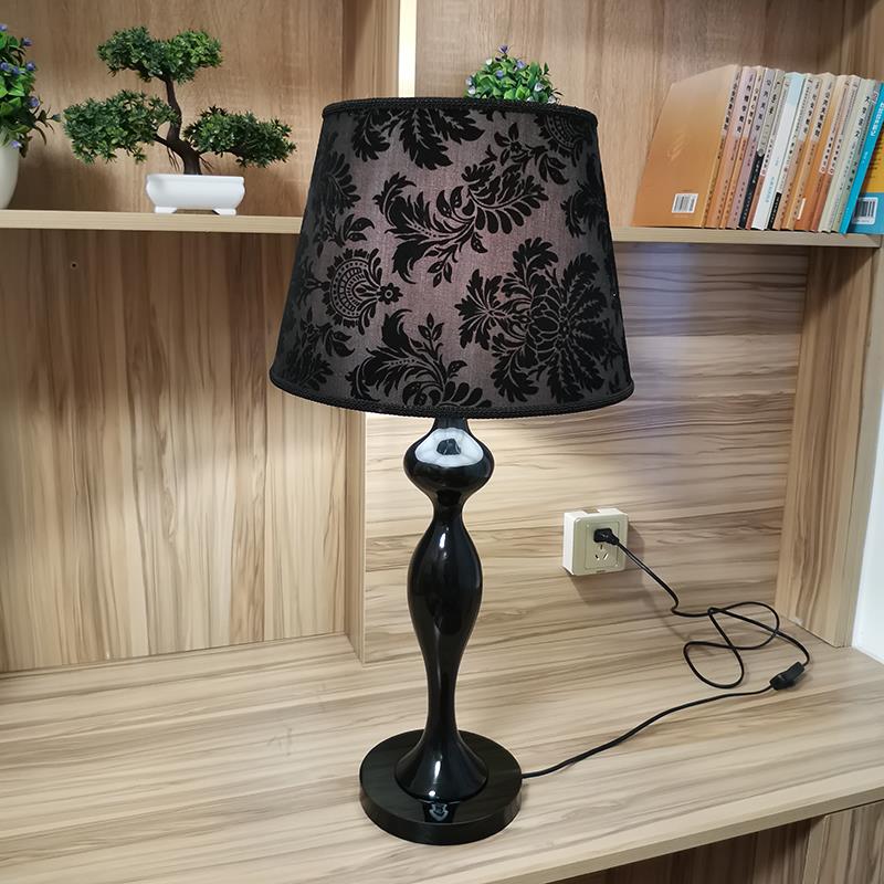 后现代简约黑色台灯卧室床头创意时尚装饰立式书房客厅中式落地灯