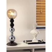 意式 极简设计师卧室高级感熔岩床头装 饰灯包豪斯覆古轻奢水晶台灯