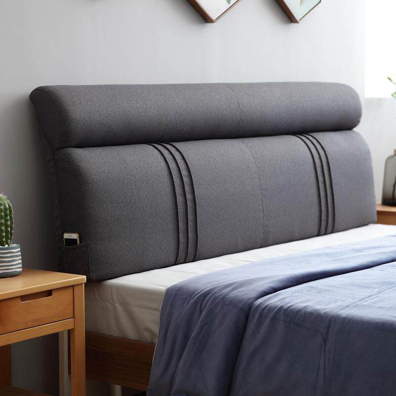 护颈床头靠垫可固定双人大靠背北欧软包靠枕自黏贴墙海绵拆洗套罩