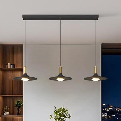 意式极简创意飞碟三头餐厅吊灯现代简约高级感轻奢吧台饭厅餐桌灯
