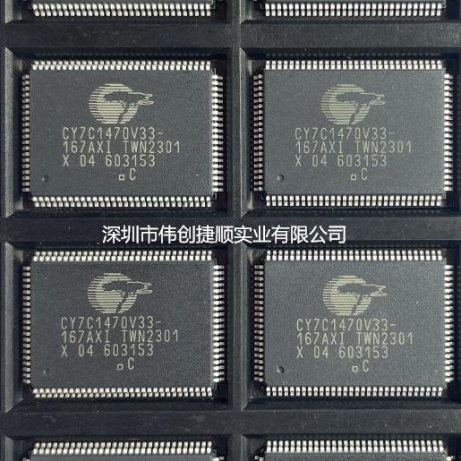 CY7C1470BV33-167AXI 封装：TQFP-100 静态随机存储器芯片