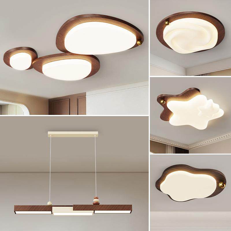 法式中古风鹅卵石高级感客厅吸顶灯护眼胡桃木纹主灯大厅组合套餐,橡塑材料及制品,亚克力管/有机玻璃管,淘宝优惠券,粉丝福利购,淘宝优惠卷