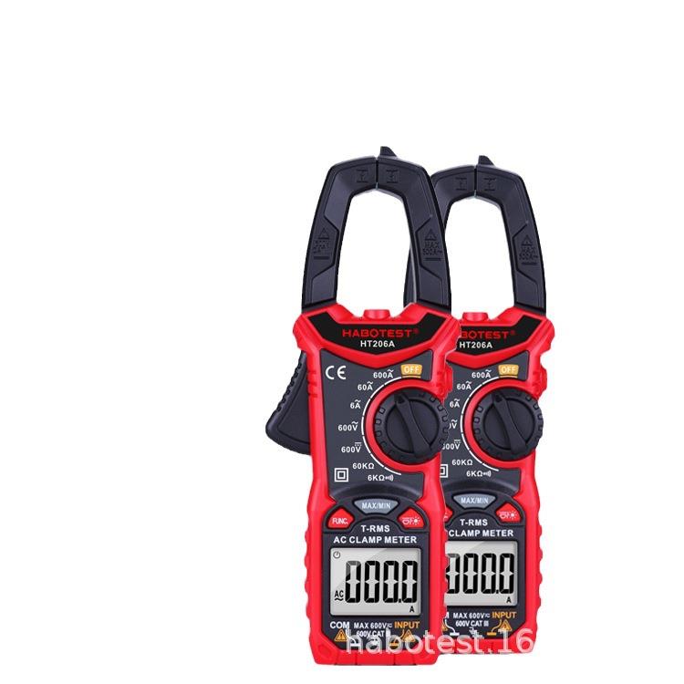 跨境 华博HT206A钳形表万用表高精度数字电流表钳表交流表自动