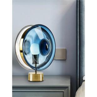 后现代简约创意玻璃台灯北欧展厅样板房书房卧室客厅床头温馨台灯