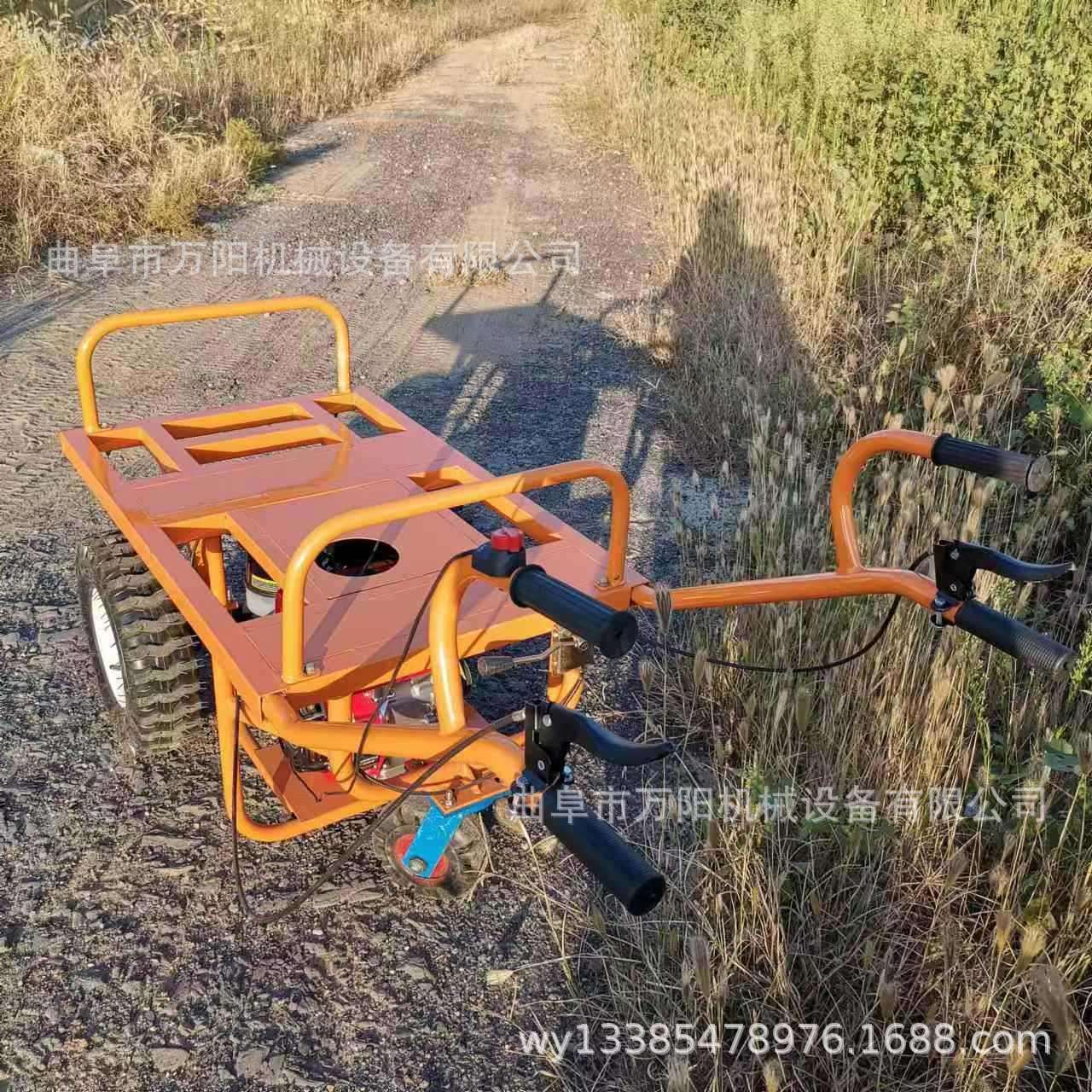 汽油机独轮车农用爬山手推车 单轮推车机械运输工具