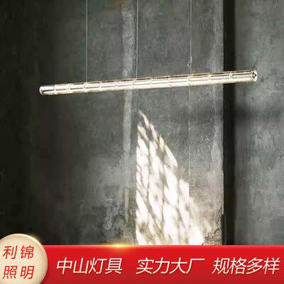 意大利设计师FLOS餐厅玻璃灯极简书房工作室长条一字吧台茶室吊灯