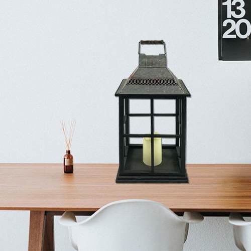 铁艺家居摆件复古风可悬挂简约灯笼婚庆道具室外落地餐厅橱窗装饰