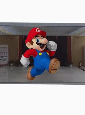 p3.91透明led显示屏广告舞台展厅商场橱窗晶膜贴膜全息LED显示屏