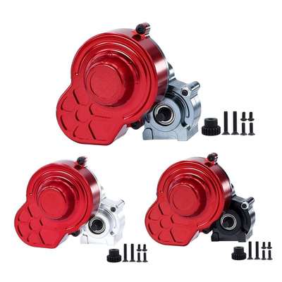 SCX10攀爬车中波箱 密封式全金属总成带马达齿刚齿轮波箱升级配件