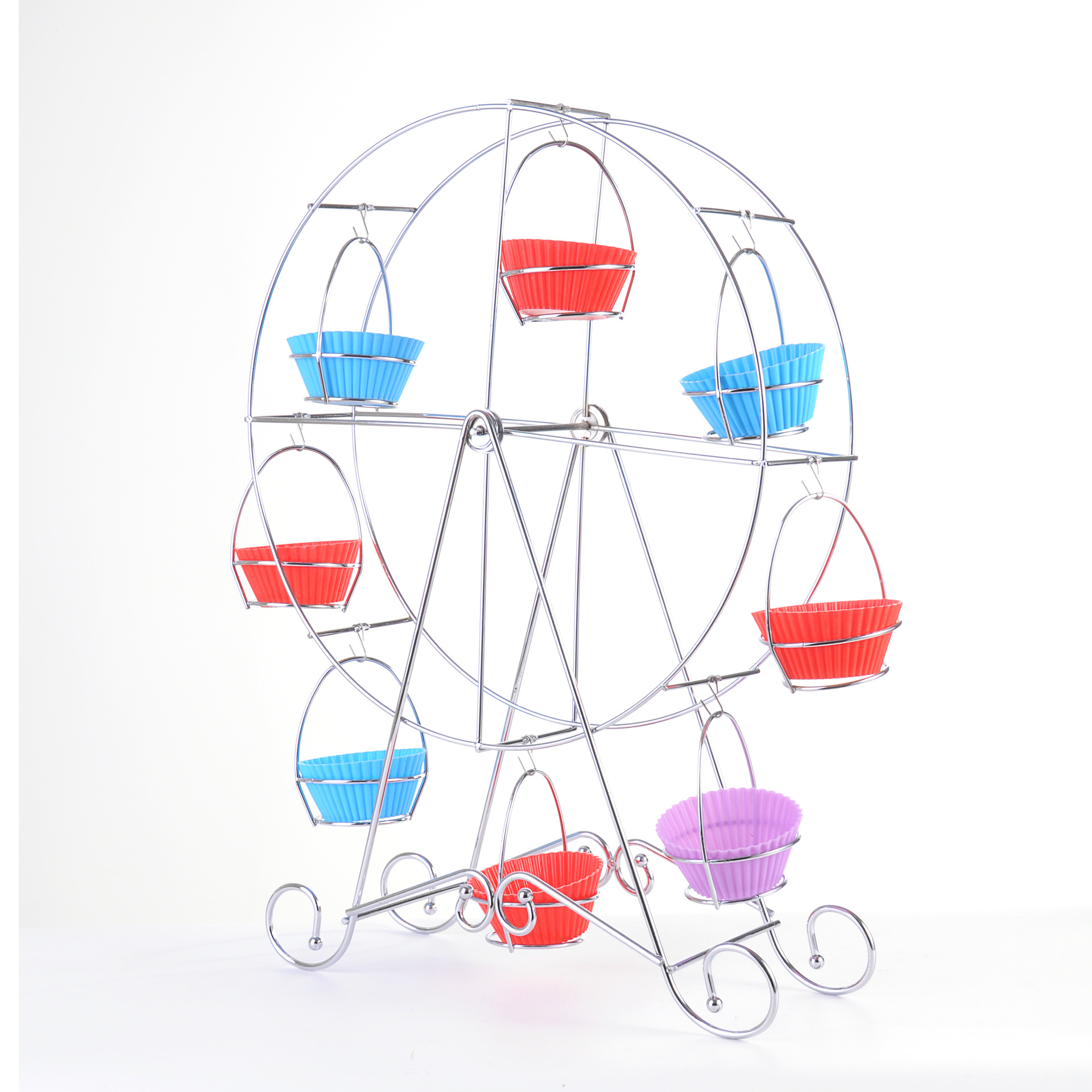 OASISWJ8杯摩天轮杯子蛋糕架创意 DIY烘焙 婚庆生日派对蛋糕摆饰