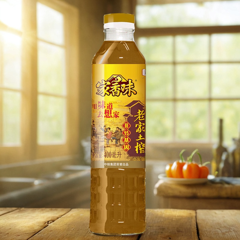 中粮福临门家香味老家土榨菜籽油礼盒装400ml*3瓶甄选原料食用油