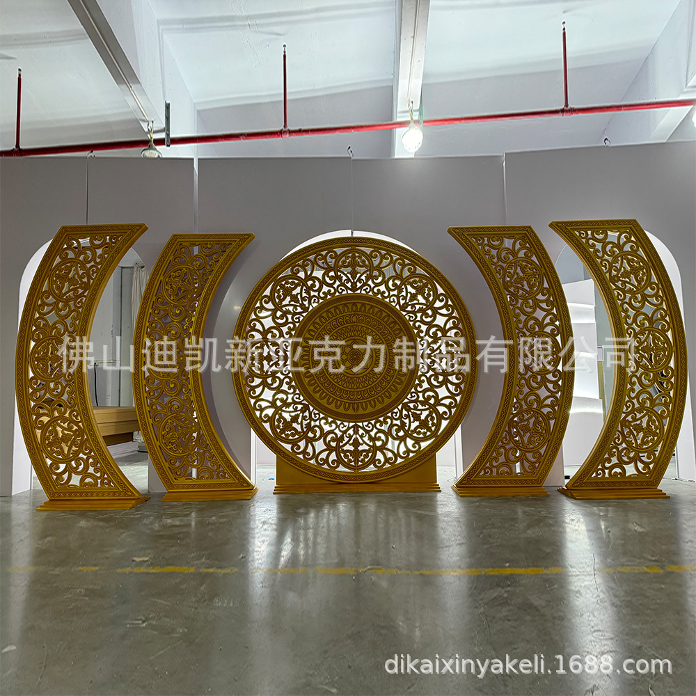 金色喷漆婚礼背景 PVC加工定制设计 源头厂家定做
