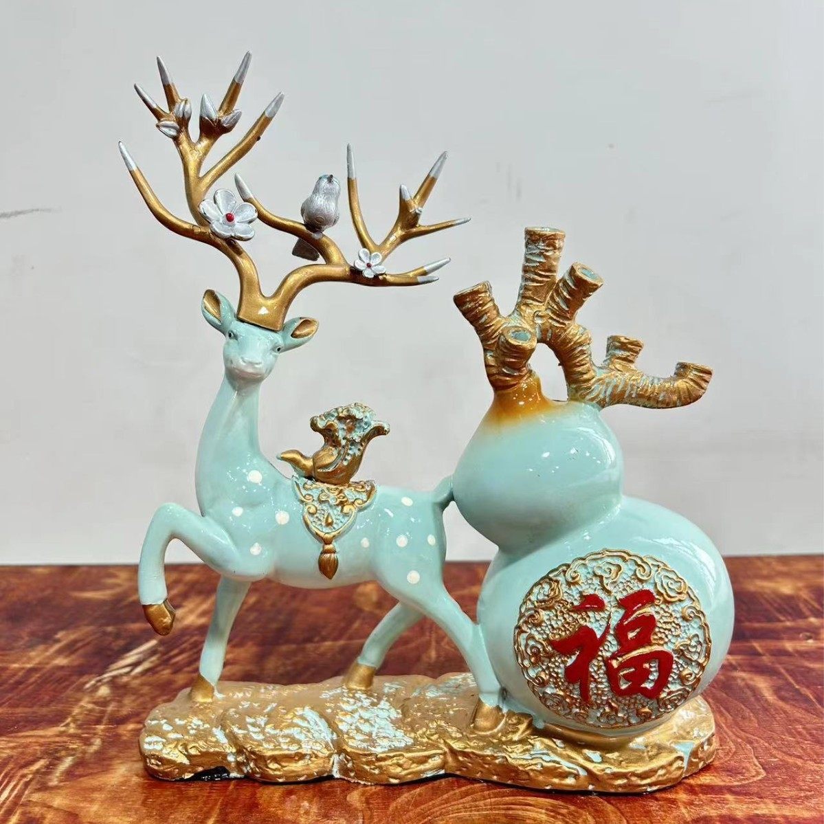 轻奢招财麋鹿工艺装饰品摆件创意家居水晶发财树玄关客厅电视酒柜,餐饮具,茶宠摆件,淘宝优惠券,粉丝福利购,淘宝优惠卷