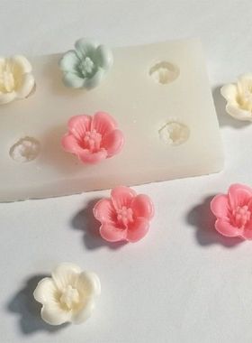 极速Siliconeg Cherry Flower Mold Resin Cake Mold DIY Bakewar