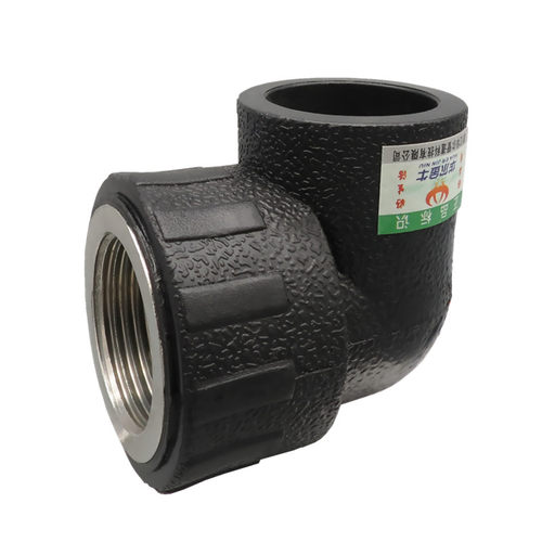 极速。PE内丝弯头4分6黑色2w0自来水管配件25内牙接头1寸2家用热