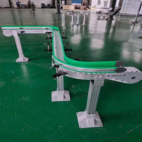 极速厂家食品级柔性链板输送机转弯C链条输送带不锈钢耐高温食品