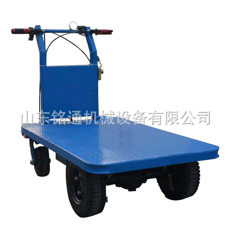 极速厂促车站电动液压升降平板车z 物流电动四轮车手推车 仓库拉