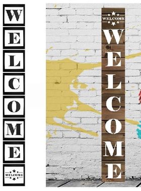 极速Reuscable WELCOME Templates Sturdy Thick Word Stencils f