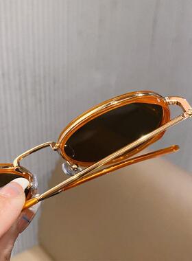 极速复古圆框ins风太阳眼镜女夏小脸款白色素颜S镜网红款韩版太阳