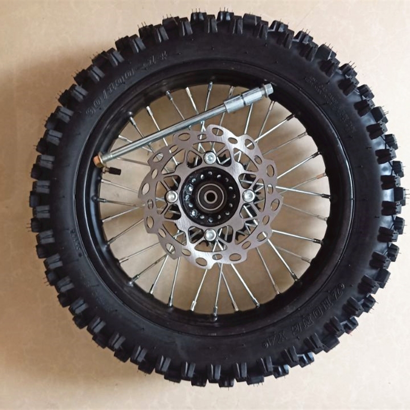 极速越野摩托车高赛配件70/100-1z7 90/100-14寸C碟鼓芯轮毂钢圈