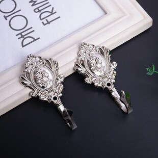 极速窗帘挂钩壁钩墙钩欧式墙钩绑带挂I球挂钩窗饰配件玫瑰花挂钩