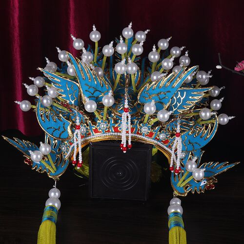 新品京剧戏曲演出头饰国太老旦冠 戏剧打龙袍佘S太君凤冠老旦帅盔