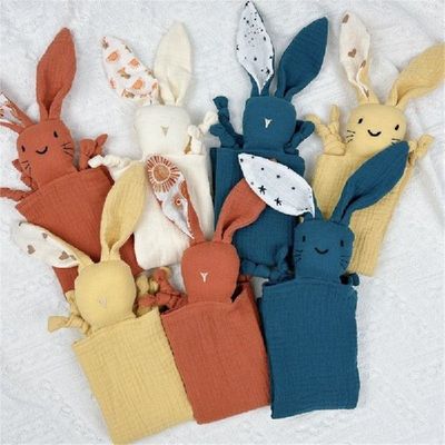 极速Infant Soother Cloth Mood Appease Bib Rabbit R.attle