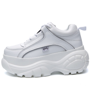Sneakers Leather Genuine Casu Shoes WomXan White 极速SWONCON