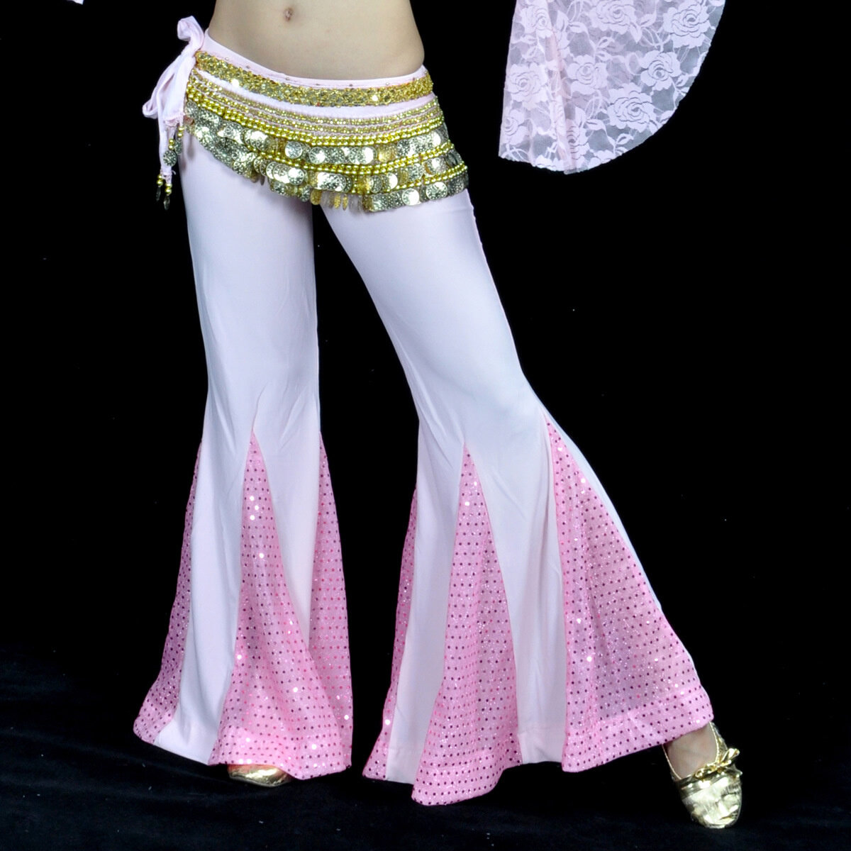 严选舞娘 鱼尾裤 肚皮舞新款服装 练功练习服 裤子 演出服 亮点水