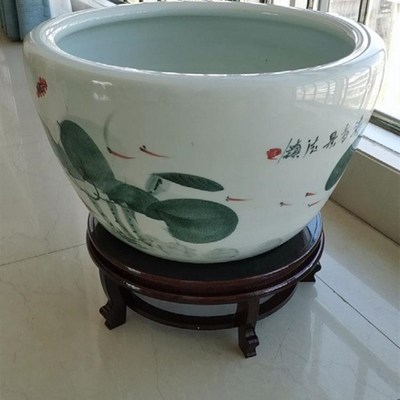 极速圆形实木底座陶瓷花瓶盆景乌龟鱼缸泡酒菜T坛坐托架酒坛根雕