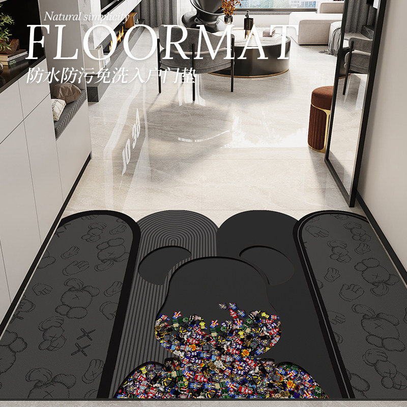 暴力熊入户门地垫2025新款耐脏免洗pvc进门地毯可裁剪门口脚垫子,居家布艺,入户地垫,淘宝优惠券,粉丝福利购,淘宝优惠卷