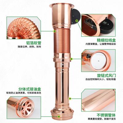 韩式商用伸缩排烟管直排烟风机吸烟罩通风管餐厅带风机软管烤肉店