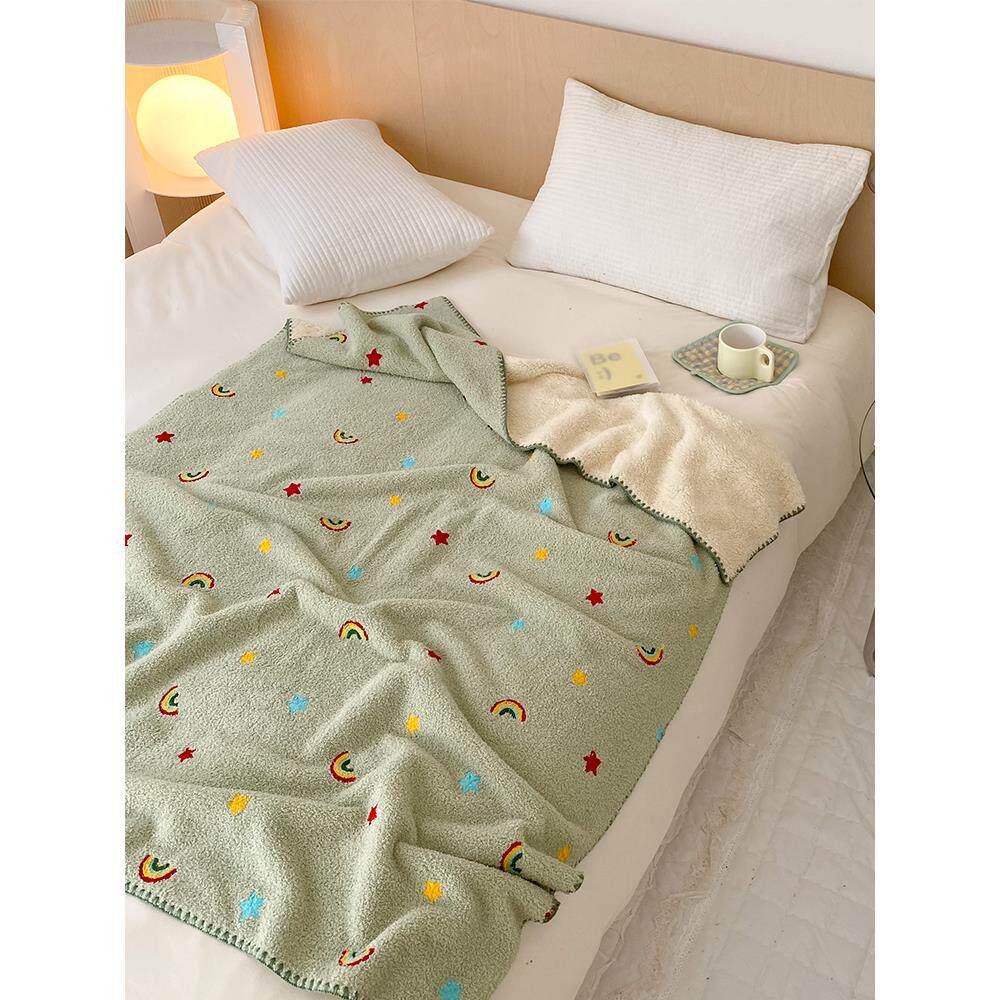 INS小清新软绵绵羊羔绒毛毯沙发盖毯办公室午睡小毯子A类宝宝用毯