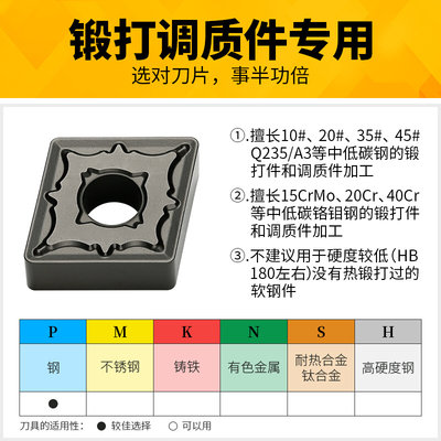 数控刀片菱形CNMG120404 08 12PM半精车BH125调质锻打硬钢抗冲击