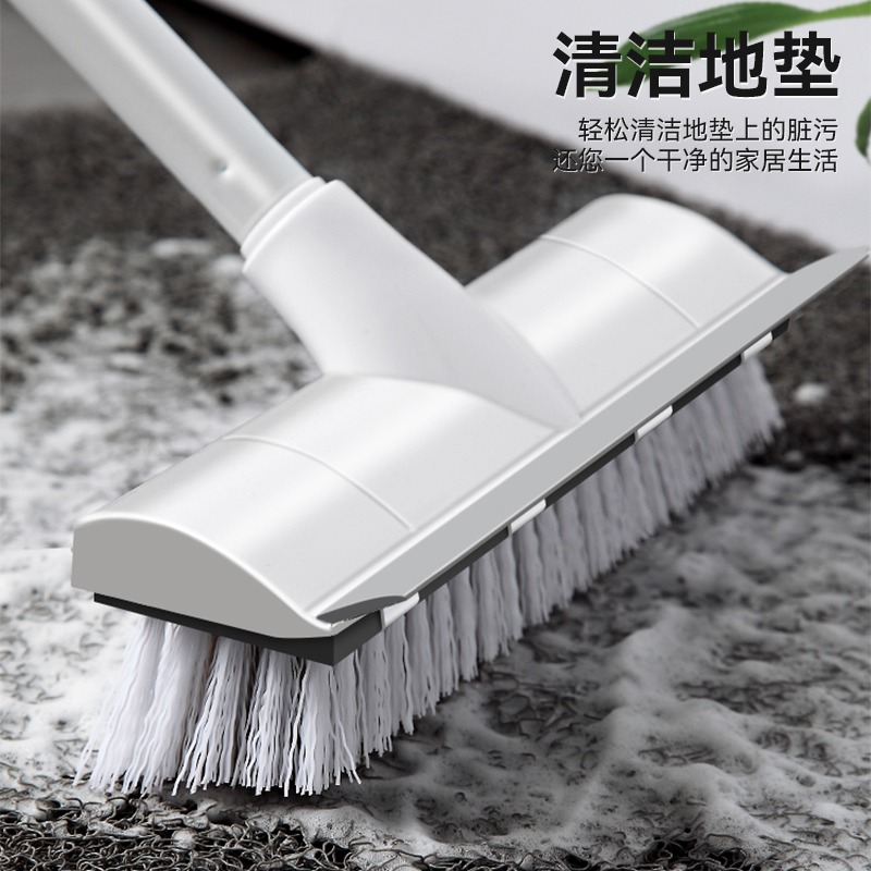 46P2卫生间地刷长柄浴室扫水刷子硬毛洗手间刮水器两用地板