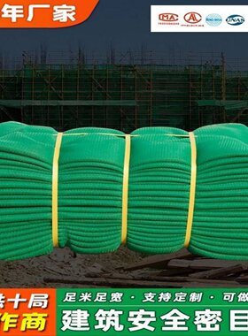 阻燃密目网建筑工地安全网外架防尘工程防坠落网脚手架防护网绿色