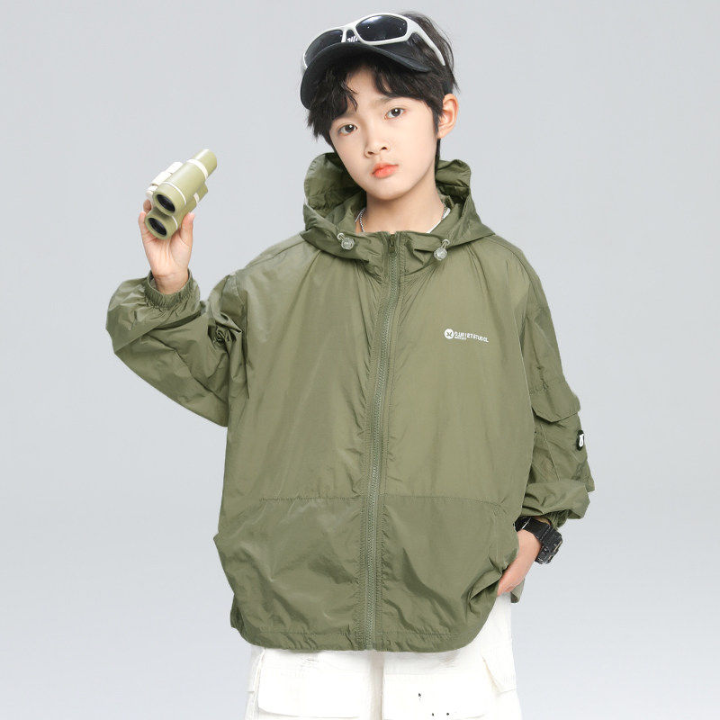 韩国Uamtor男童薄款防晒衣新款中大童夏季冰感速干皮肤衣外套