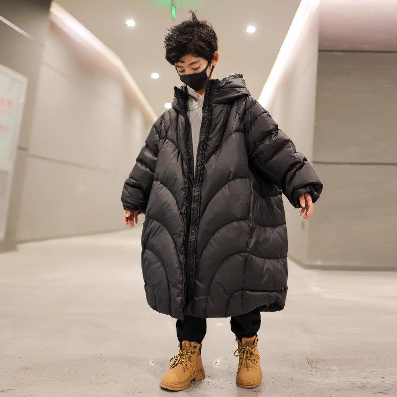 英国LMKL男童羽绒服中长款冬季儿童冬装加厚外套中大童男孩韩版潮