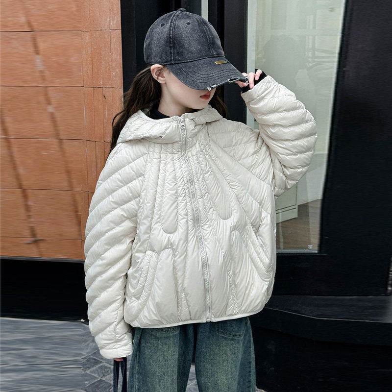 女童轻薄羽绒服短款秋冬2025新款儿童冬装洋气女大童棉服外套冬季