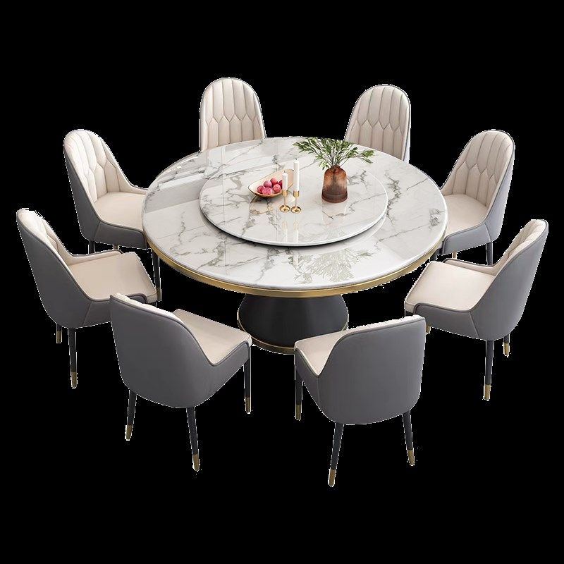 新岩板餐桌椅组合轻奢现r代简约2025新款酒店家用小户型大圆桌饭,住宅家具,岩板餐桌,淘宝优惠券,粉丝福利购,淘宝优惠卷