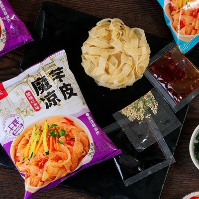 代餐减肥餐主食0脂肪0卡0反式脂肪酸无添加剂无糖非油炸魔芋凉皮凉粉速食宵夜方便凉面零食轻食麻酱味酸辣味即食解馋食品网红小吃