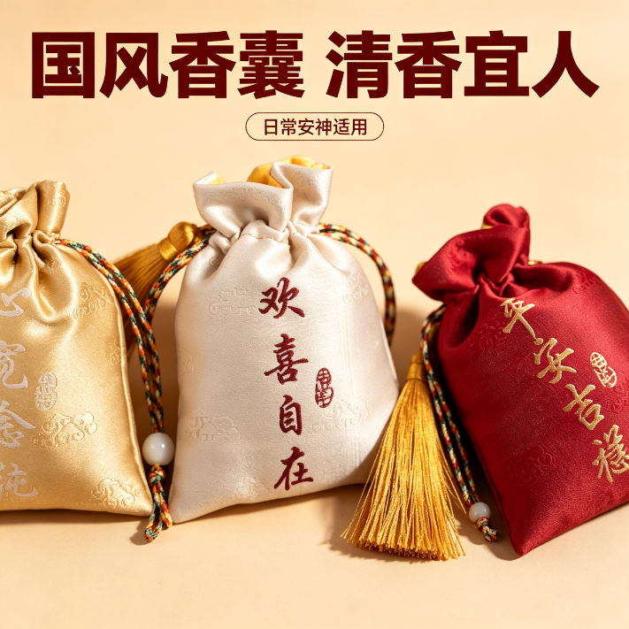 醒荷端午节古风香包中草药艾叶薄荷上班族中国风手工消暑车载挂件学生送祝福香囊亲朋好友香气扑鼻提神醒脑送长辈清热床头寓意清热